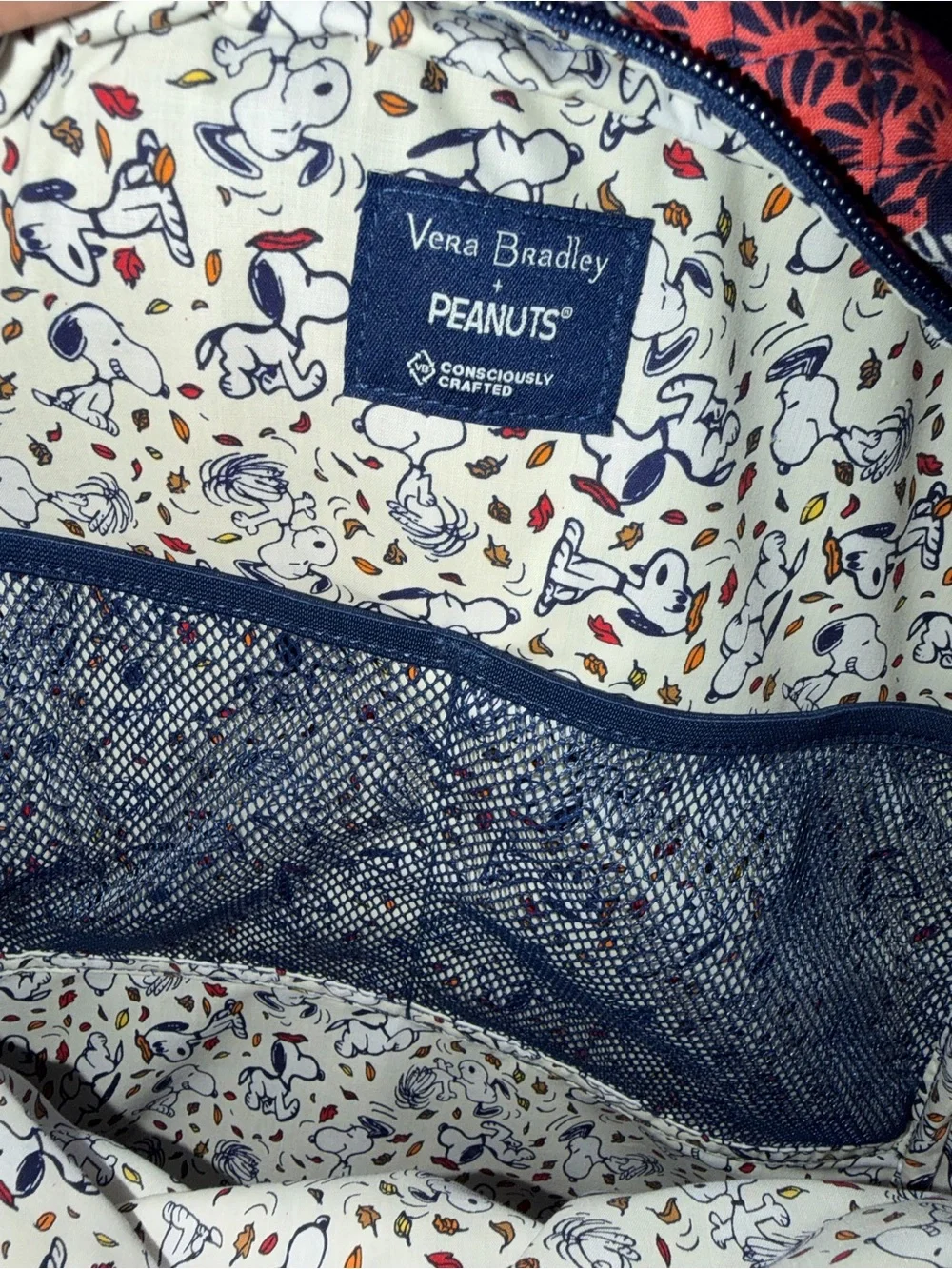 Vera Bradley Fall for Peanuts Large Backpack